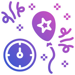 Celebration flat gradient icon