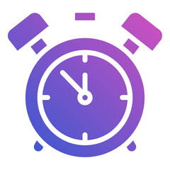 Alarm Clock flat gradient icon