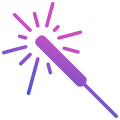 Sparkler flat gradient icon