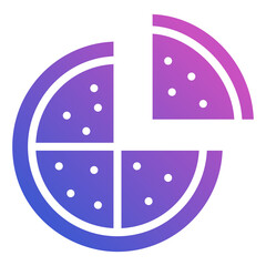 Pizza flat gradient icon
