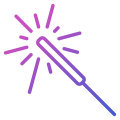 Sparkler line gradient icon