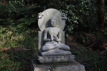Fototapeta na wymiar 2月の鎌倉。苔の寺妙法寺。