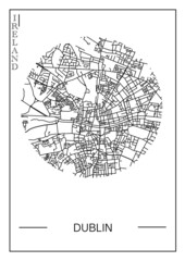 Obraz premium sketch of the world IRELAND DUBLIN CAPITAL