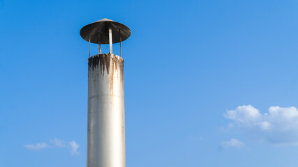 chimney on the house roof.