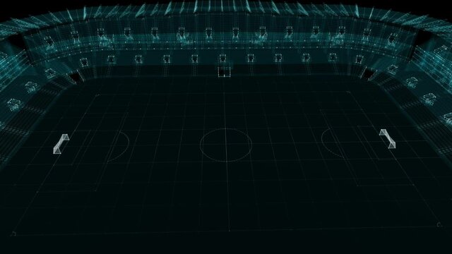 Universal Stadium Hologram. Sport and Technology Concept