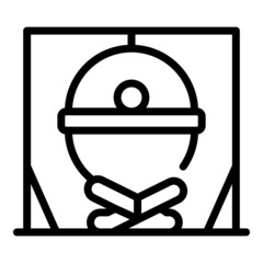 Campfire icon outline vector. Eco tourism