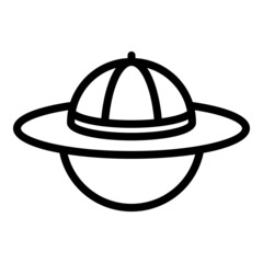 Eco travel hat icon outline vector. Trip outdoor