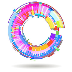 Fototapeta premium abstract colorful background with circles