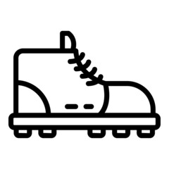 Hiking boot icon outline vector. Eco travel