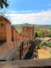 Castle of Gradara, Italy, of the Malatesta family, immortalized in the verses of Dante's Inferno. Death of Paolo and Francesca