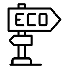 Eco tourism direction icon outline vector. Travel people