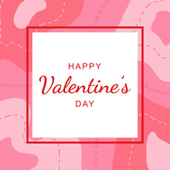 Happy Valentine's Day greeting card. Vector illustration.
