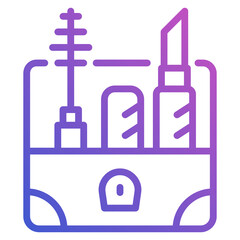 Makeup line gradient icon