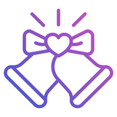 Bell Wedding line gradient icon