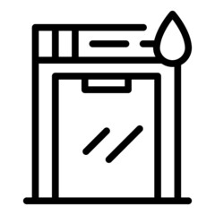 Save water dishwasher icon outline vector. Shower dish
