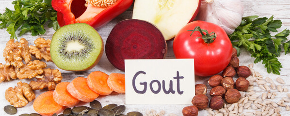 Healthy food to treat gout inflammation and for kidneys health