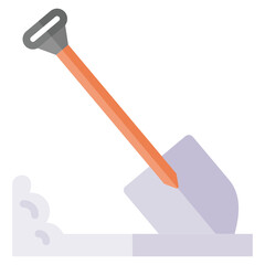 Shovel flat icon