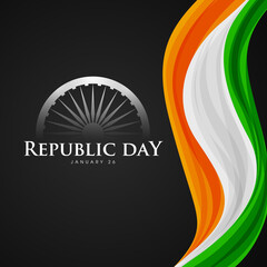 Happy Indian Republic day celebration background. Vector illustration.