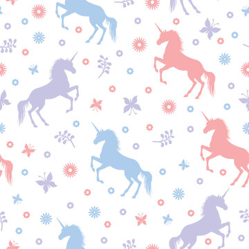 Mycology Unicorn Pattern Seamless