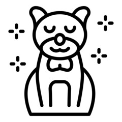 Clean pet icon outline vector. Dog spa