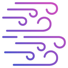 Wind flat gradient icon
