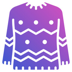Sweater flat gradient icon