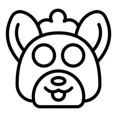 Dog clean icon outline vector. Spa bath