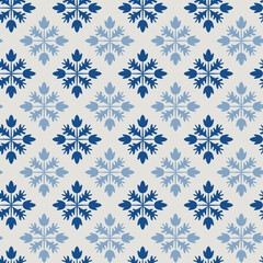 Seamless floral  blue background in Damascus style