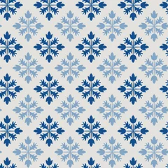 Tafelkleed Seamless floral  blue background in Damascus style © Ольга Бошарова