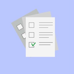 Vector icon business document  on white isolated background.