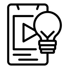 Video smartphone icon outline vector. Seo blog