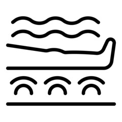 Leg hydro massage icon outline vector. Physio therapy