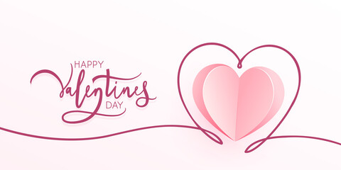 Lines heart shaped for Valentine's Day design. Illustration