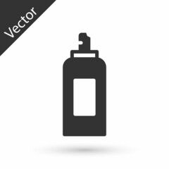 Grey Paint spray can icon isolated on white background. Vector