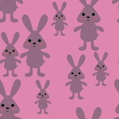 Bunnies seamless rabbits pattern for fabrics and textiles and packaging and gifts and cards and linens and kids