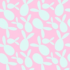 Easter rabbit seamless eggs with ears pattern for textiles and packaging and linens and kids and wrapping paper