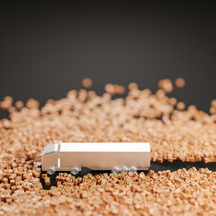 Logistics and transportation industry theme; service and efficiency. Original 3d rendering