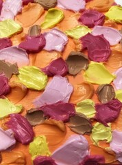 this is a textured colorful abstract art