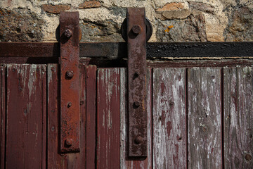 porte coulissante rouillée
