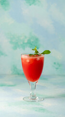 Watermelon juice in a glass