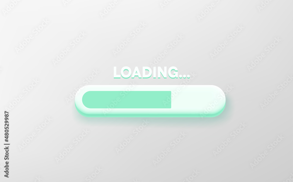 Poster Loading data on site. 3d vector illustration