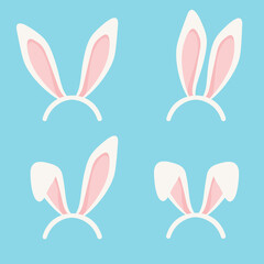 Easter bunny ears mask set