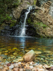 Waterfall in the Tsitsikamma National Park in the Garden Route South Africa