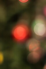 defocused christmas lights