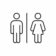toilet line icon vector