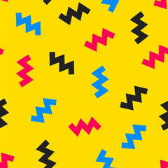 Memphis geometric seamless pattern