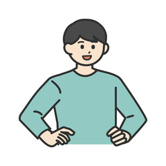 若い男性が怒っているイラスト素材