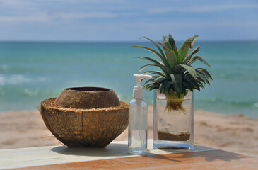 Tropical beach still life