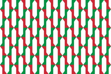 Geometric pattern in the colors of the national flag of Italy. The colors of Italy.