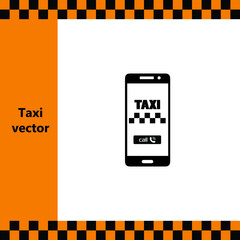 Mobile application for ordering a taxi online, icon vector